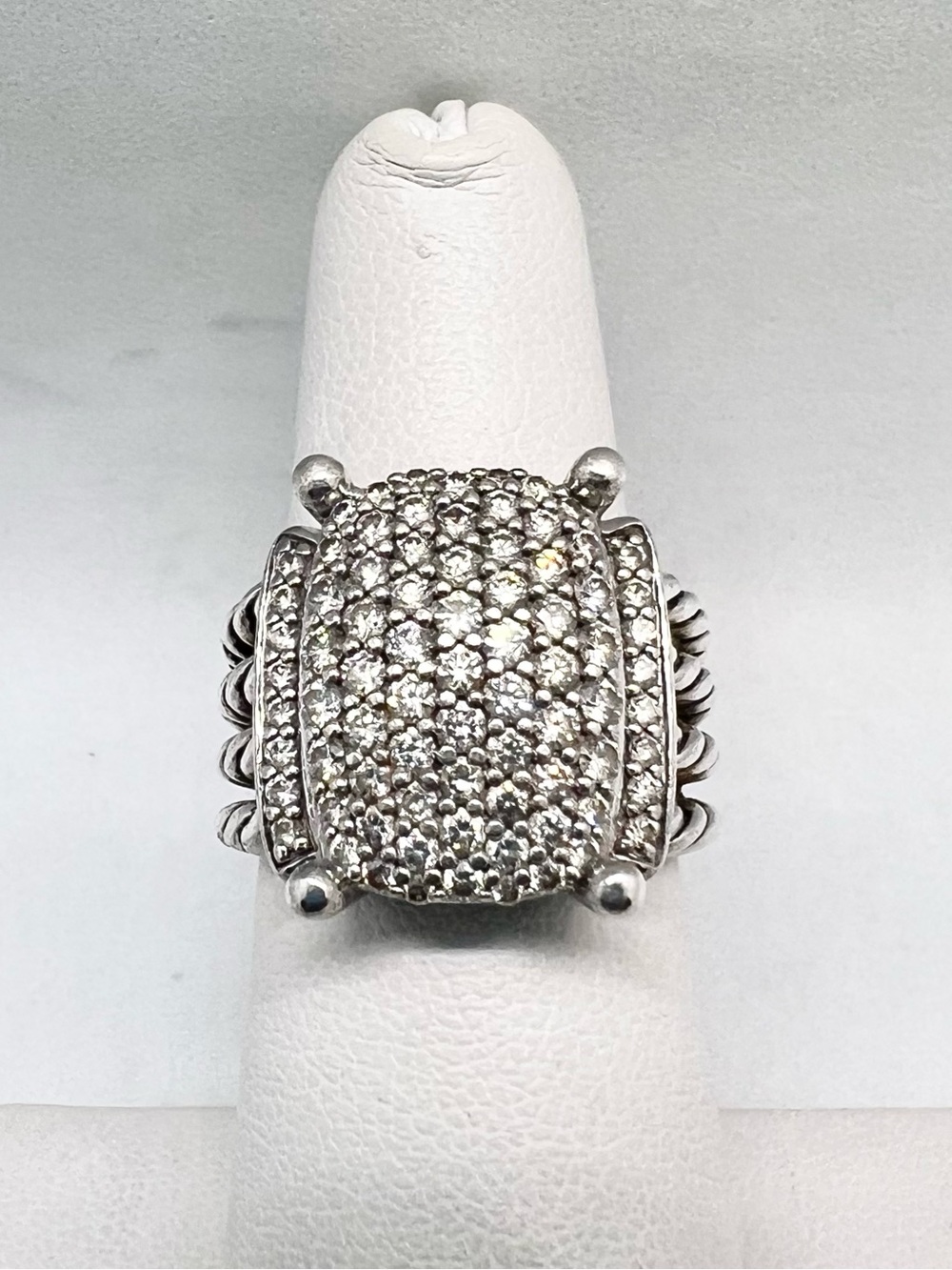 David Yurman Wheaton 16×12 Pave Diamond Ring
